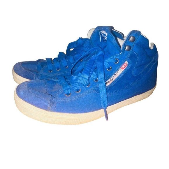 DIESEL Canvas Mid Cut Sneakers "Victory" 2010 Shoes High Tops 12.5 Men's - Picture 1 of 7